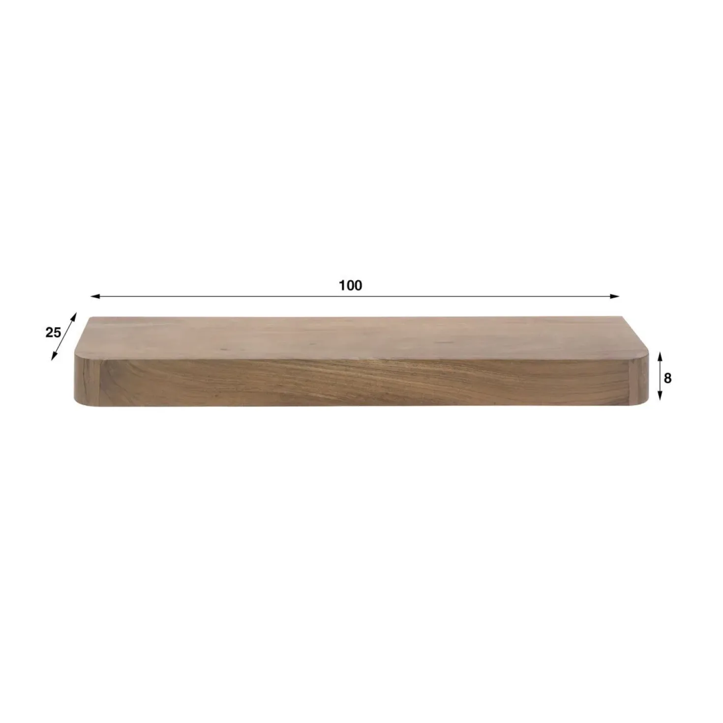 Giorgia Wandplank hoog Acaciahout Bruin 100cm