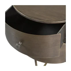 Glossy Rond kastje metaal antique brass 39cm