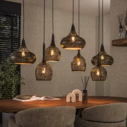 Goldberg 7-lichts Hanglamp Zwart