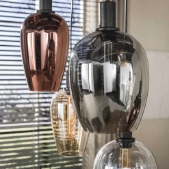 Grazia 7-lichts Hanglamp Meerkleurig glas