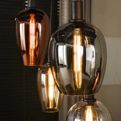 Grazia 7-lichts Hanglamp Meerkleurig glas