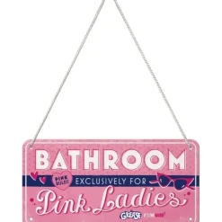 Grease - Pink Ladies Bathroom - metalen bord