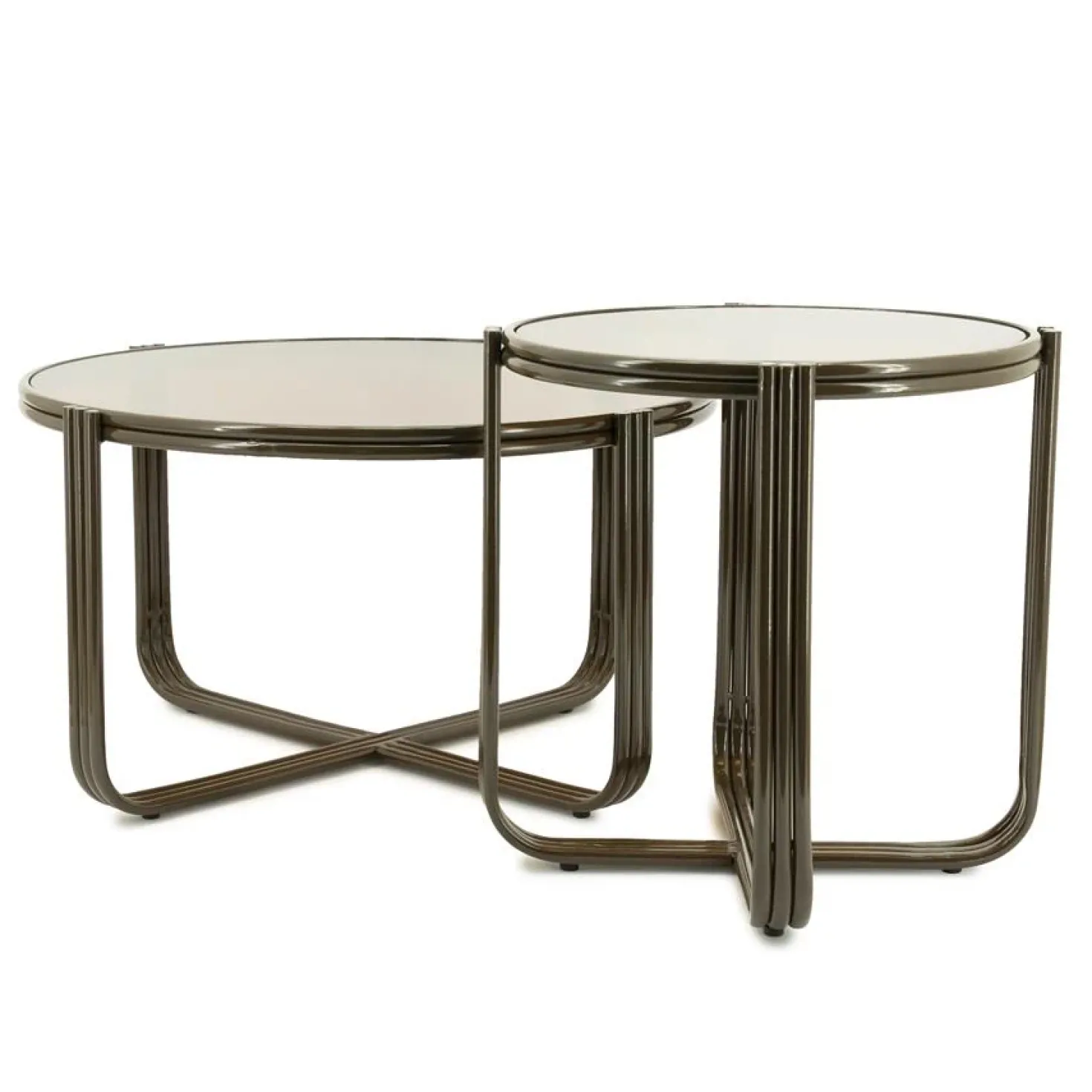 Groovy Bijzettafel rond Bruin 42cm