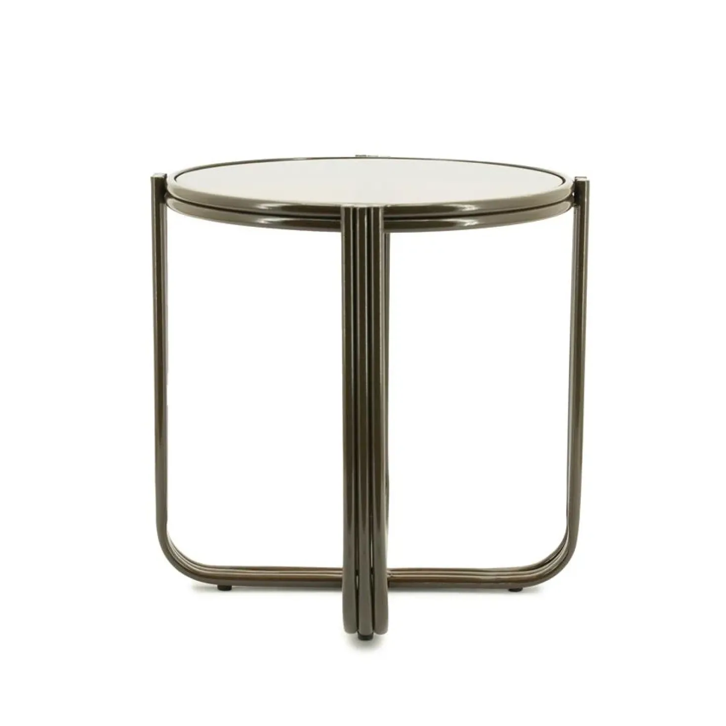 Groovy Bijzettafel rond Bruin 42cm