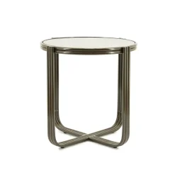Groovy Bijzettafel rond Bruin 42cm
