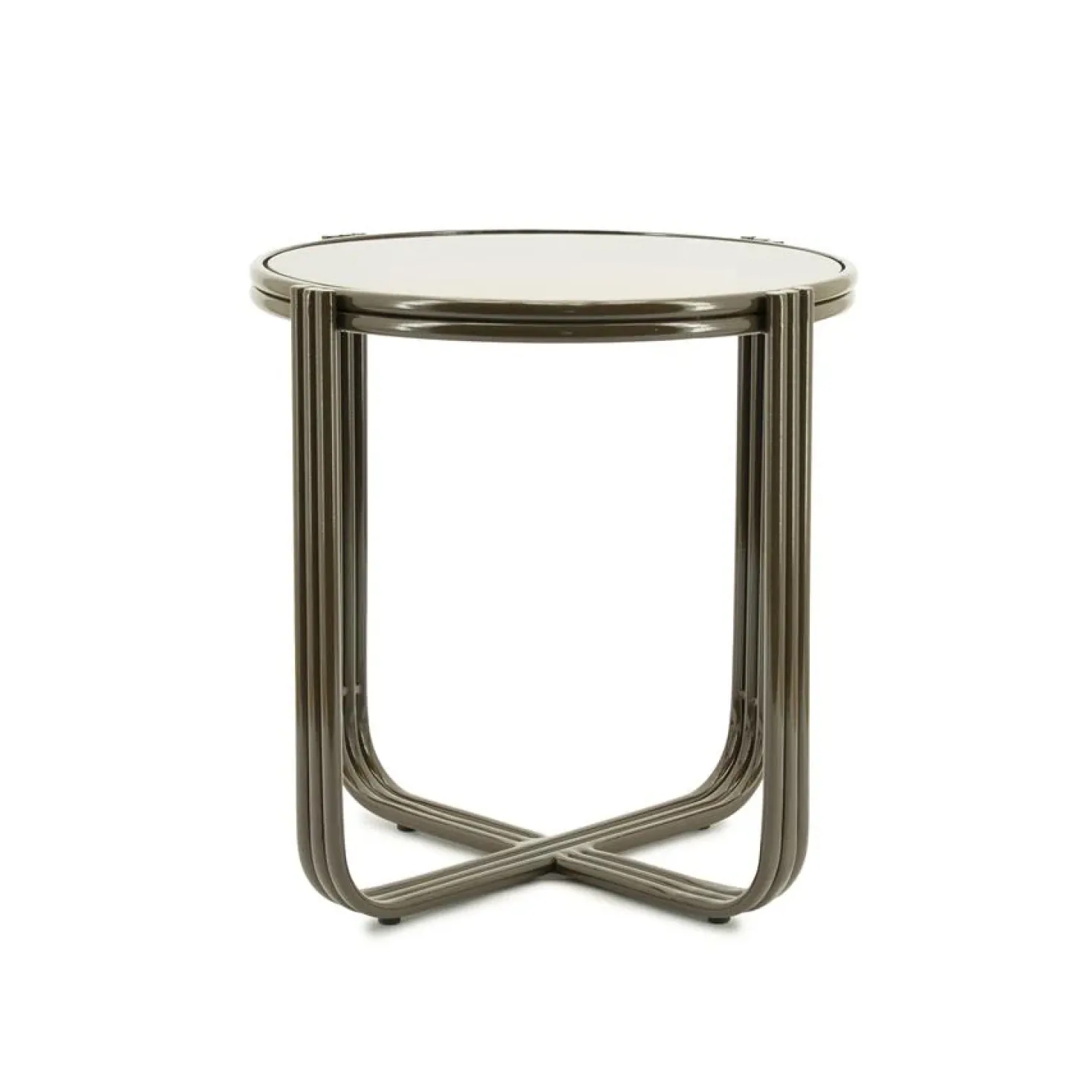 Groovy Bijzettafel rond Bruin 42cm
