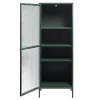 Gulltop vitrinekast groen metaal 160cm