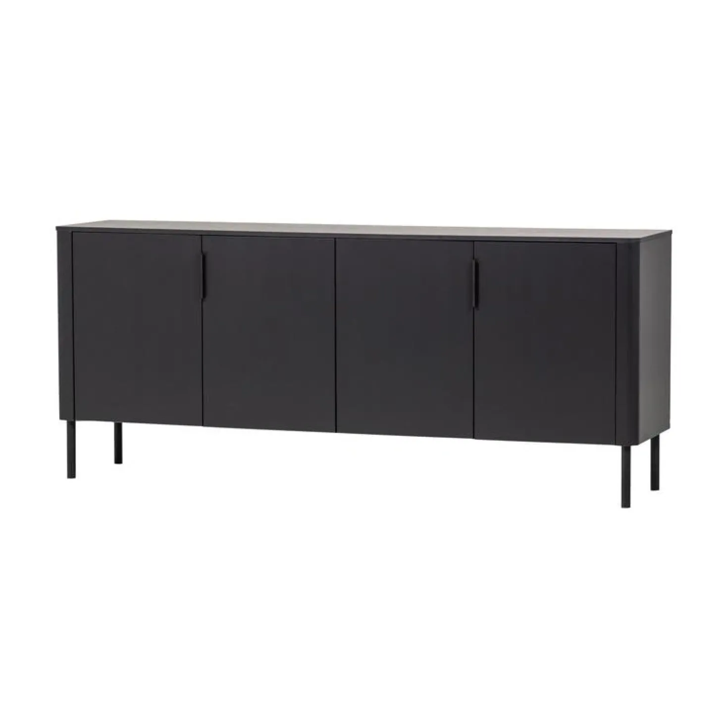 Gunnar Dressoir grenen matzwart 200 cm