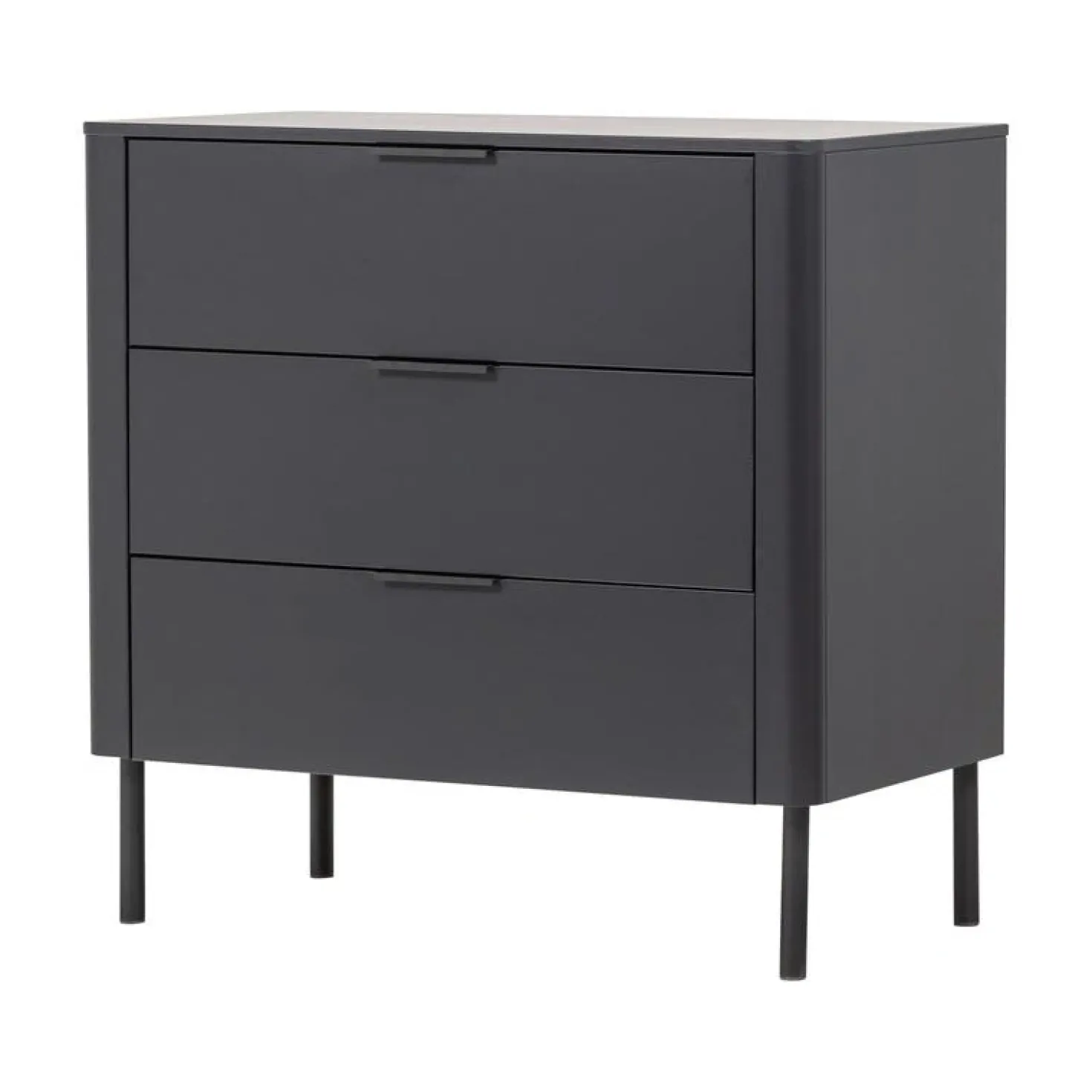 Gunnar Ladekast grenen matzwart 94 cm