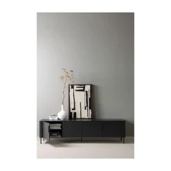 Gunnar Tv meubel grenen matzwart 200 cm