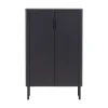 Gunnar Vitrinekast grenen matzwart 85 cm