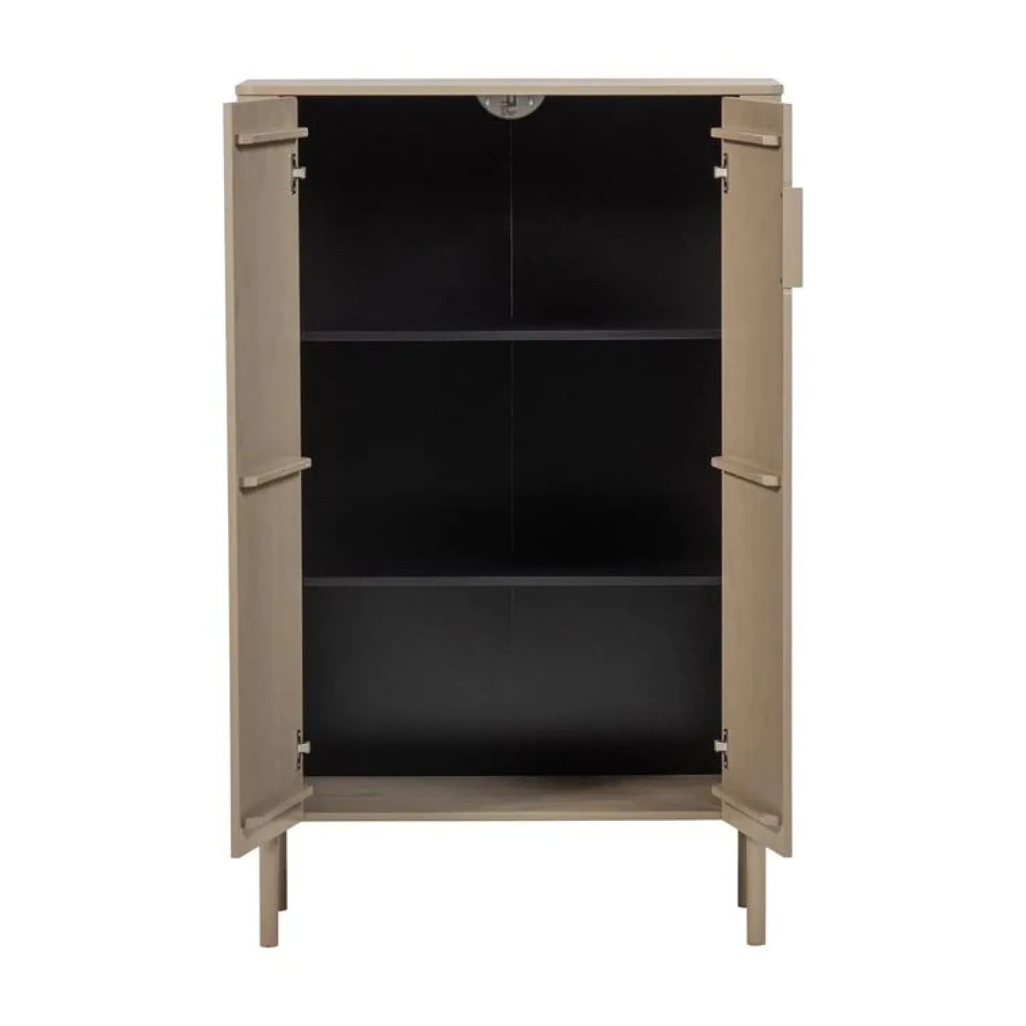 Gunnar Vitrinekast grenen mud 85 cm