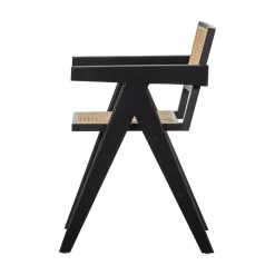 Gunn Eetkamerstoel rattan/hout zwart