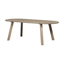 Haarlem 4-standen poot eiken pebble grey set van 2