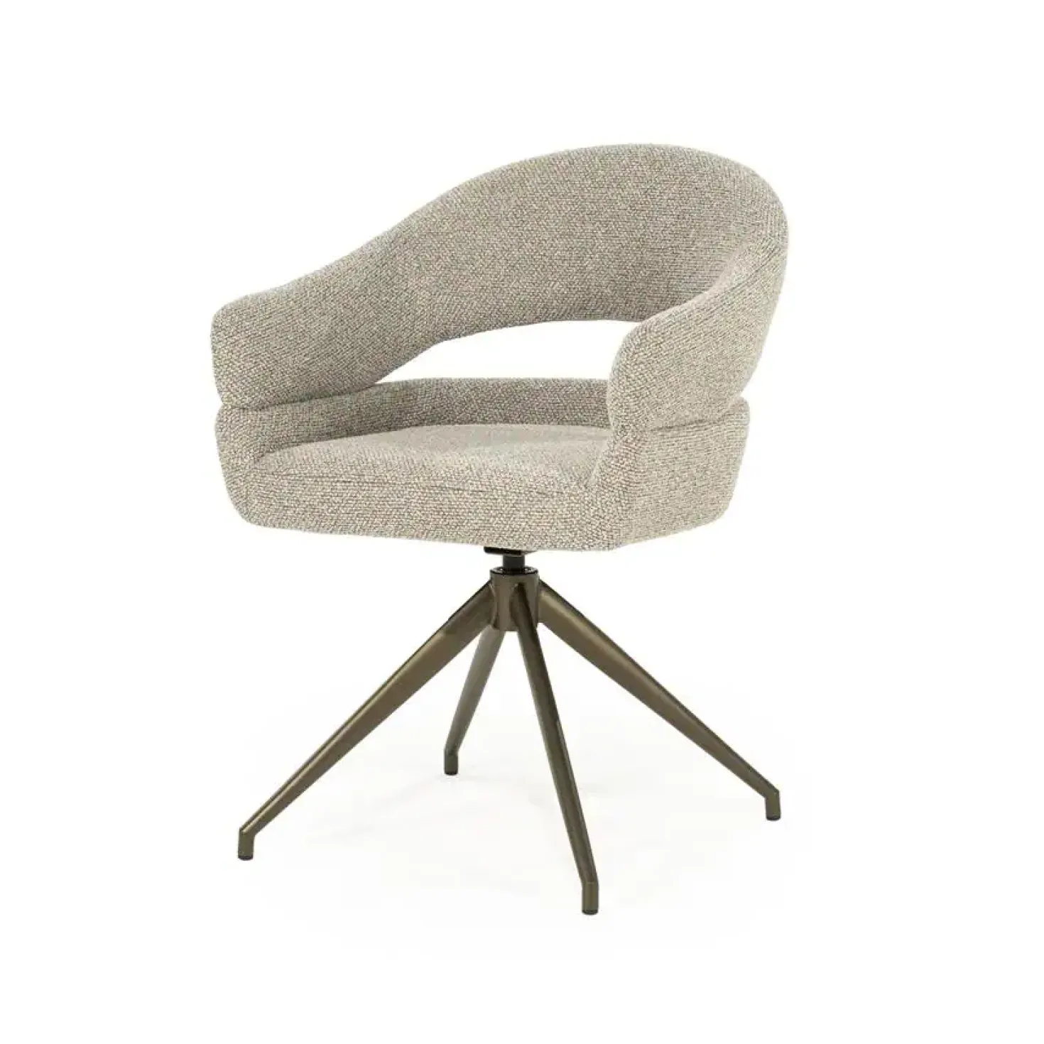 Hailey Eetkamerstoel Taupe stof