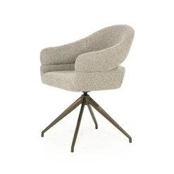 Hailey Eetkamerstoel Taupe stof