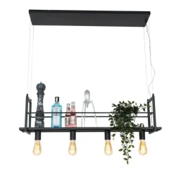 Hanglamp Buckley met rek 4-lichts