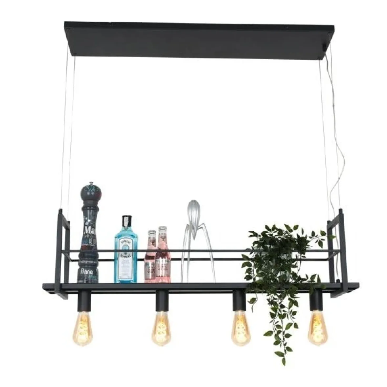 Hanglamp Buckley met rek 4-lichts