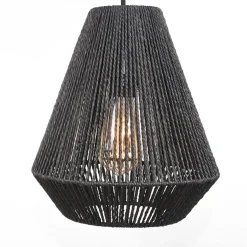 Hanglamp Ibiza 2-Lichts Zwart Jute