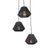 Hanglamp 3-Lichts Ibiza Zwart Jute