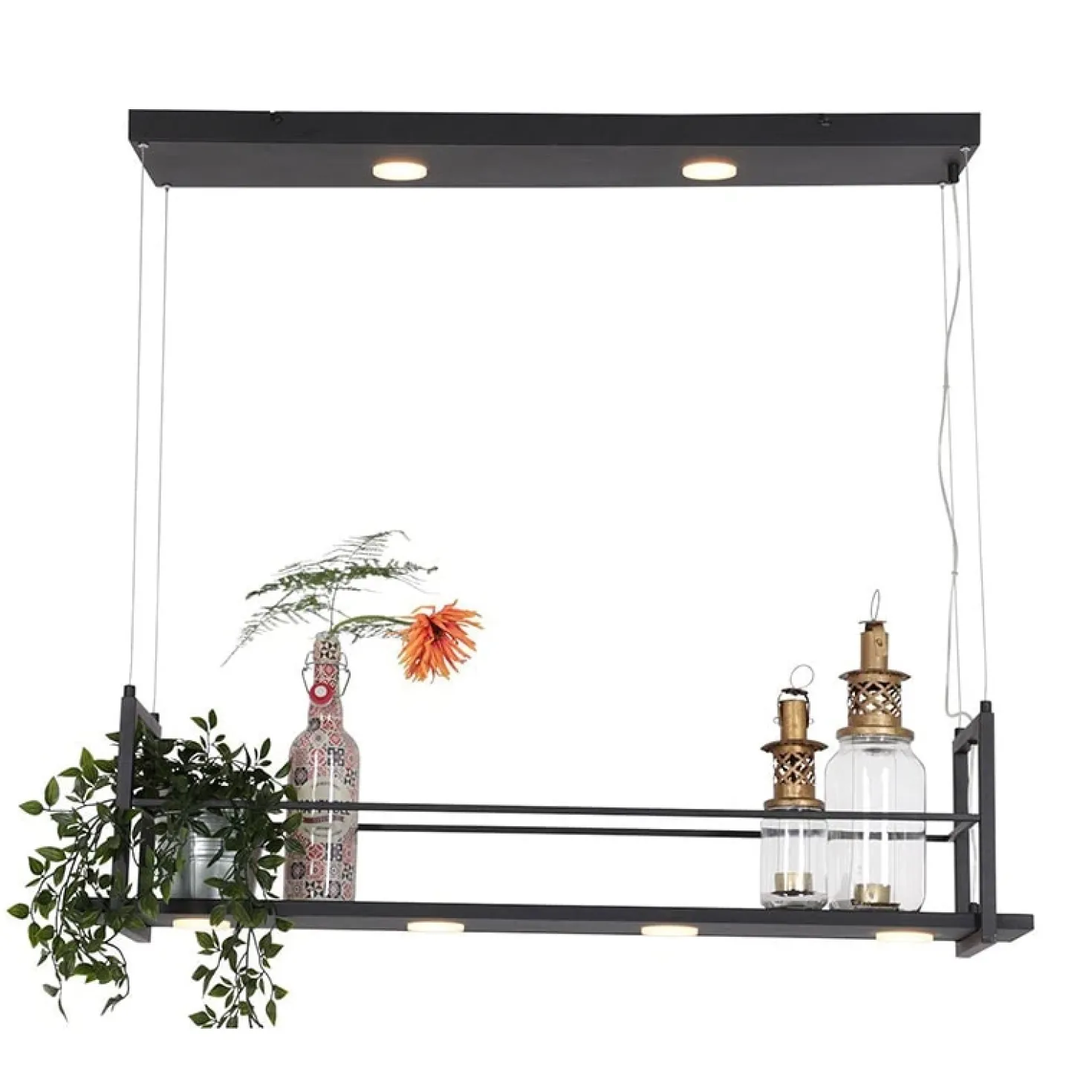 Hanglamp Linh met rek 6-lichts