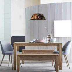 Hanglamp Maze 1-lichts donker hout