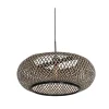 Hanglamp Maze 1-lichts Ovaal Zwart Bruin