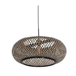Hanglamp Maze 1-lichts Ovaal Zwart Bruin