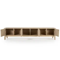 Harvey Tv meubel Eikenhout 6drs 220 cm