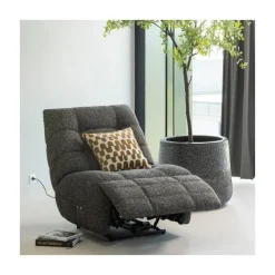 Hein Relaxfauteuil elektrisch antraciet/bruin melange