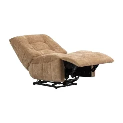Hein Relaxfauteuil elektrisch geweven rib lichtbruin