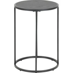 Hektor Bijzettafel Rond Zwart 40cm