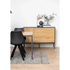 Hektor Dressoir Zwart/Naturel 120cm