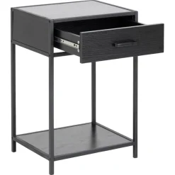 Hektor Nachtkastje Zwart 1 lade 42cm