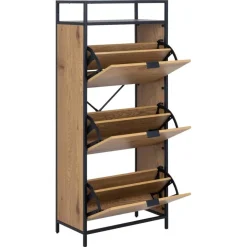 Hektor Schoenenkast 3 lade Naturel 56cm