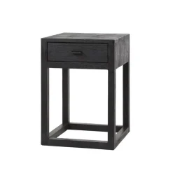 Helga Nachtkastje 1 lade Zwart Acaciahout 35cm