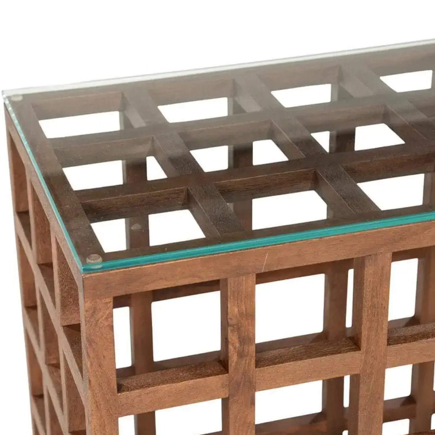 Heras Sidetable Bruin glas 140cm