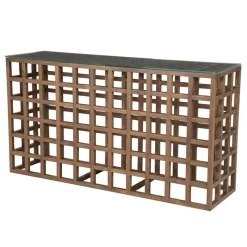 Heras Sidetable Bruin glas 140cm
