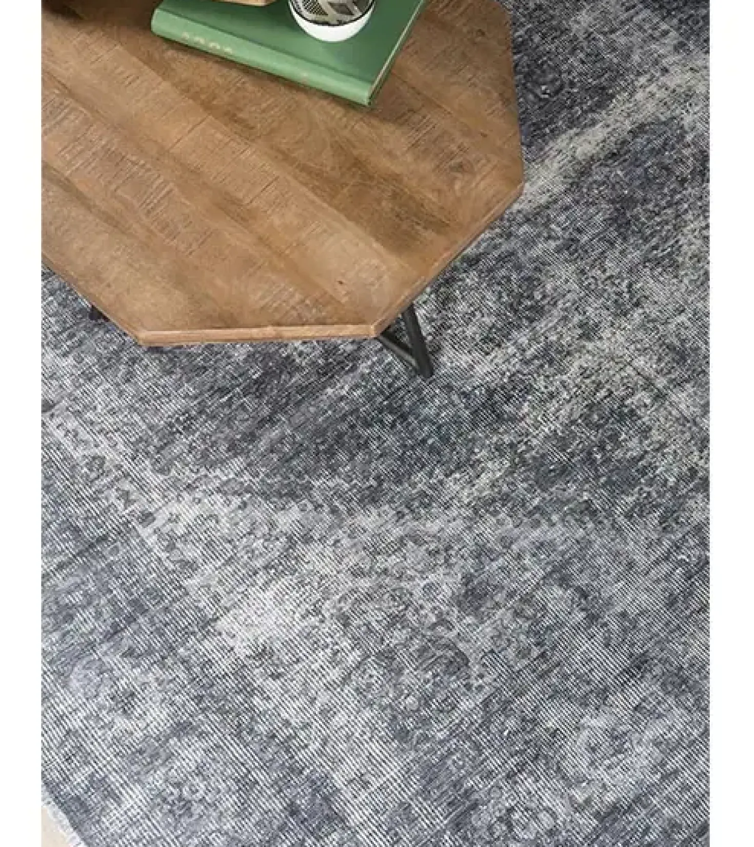 Hoomay vloerkleed vintage rechthoek grijs