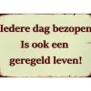 Iedere dag bezopen - metalen bord