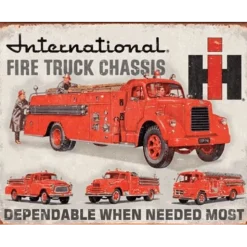 International Firetruck - metalen bord