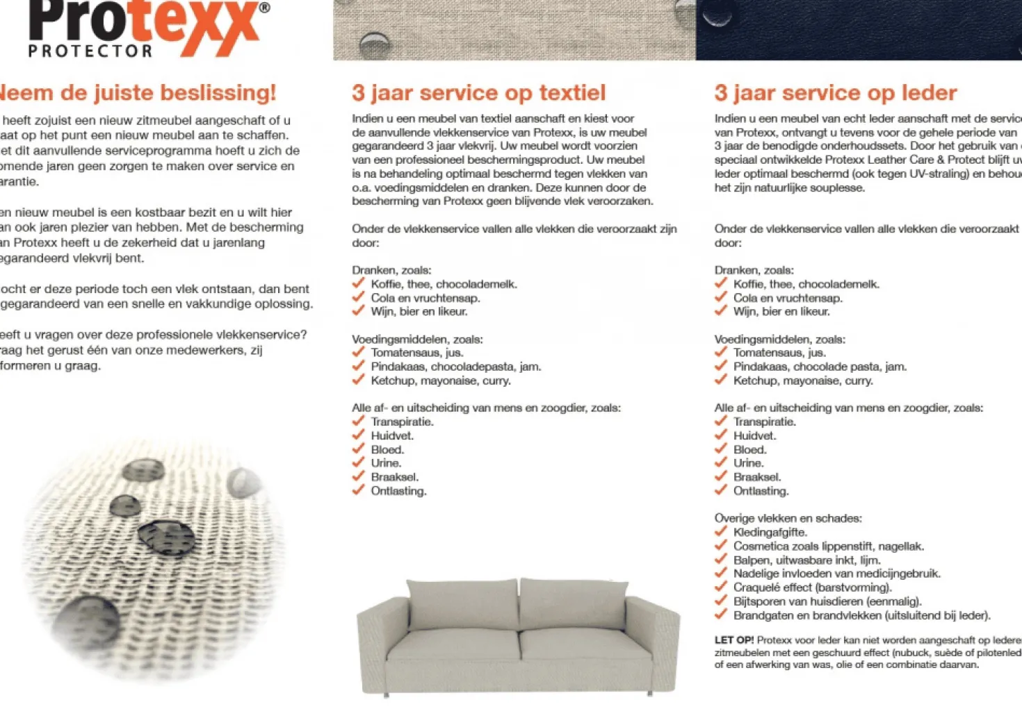 iProteqt of Protexx Vlekkenservice 3 Jaar Textiel Kit