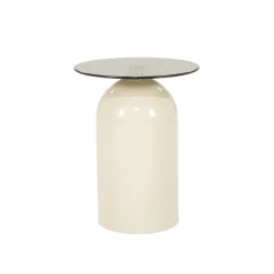 Irona Bijzettafel rond Beige 39cm