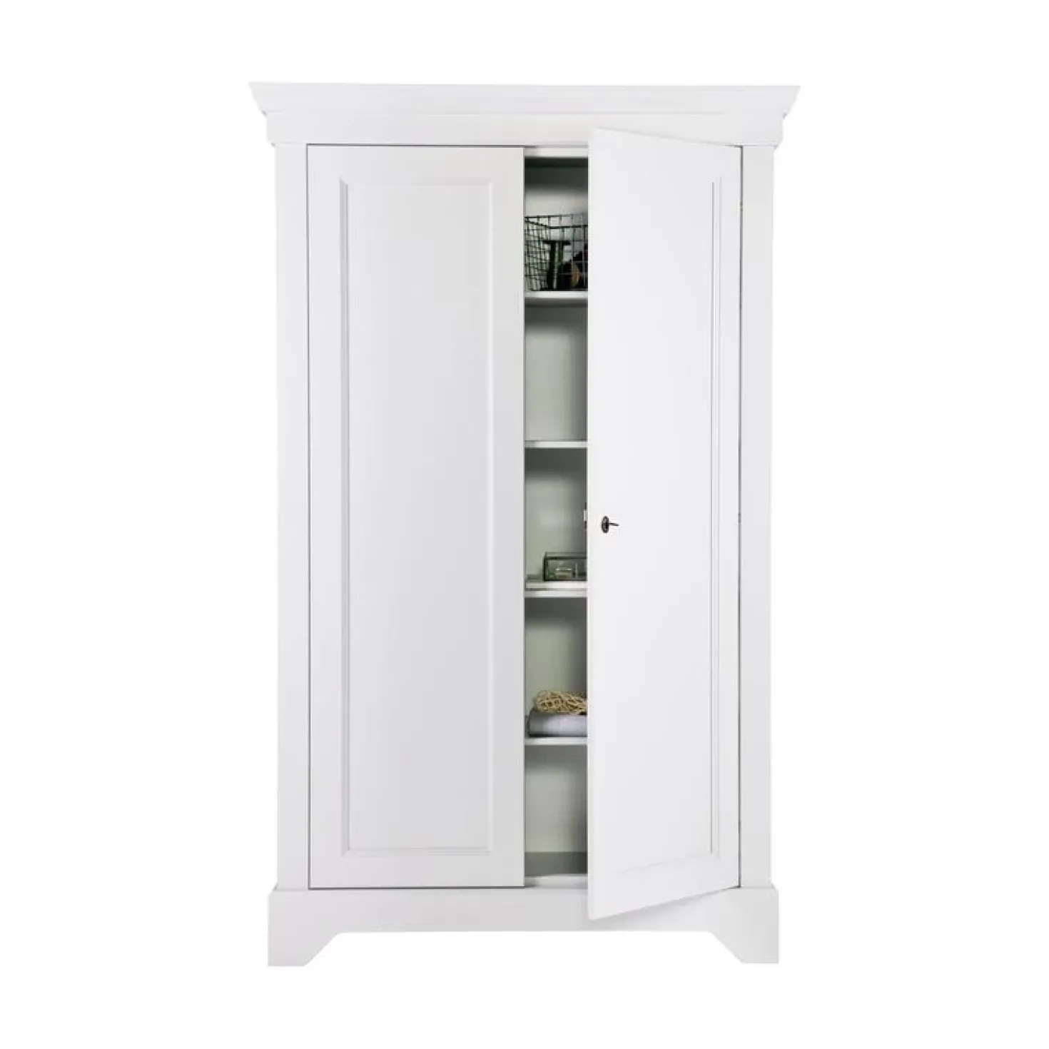 Isabel Brocante kast grenen wit 118cm