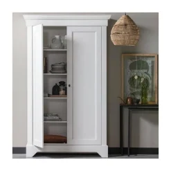 Isabel Brocante kast grenen wit 118cm