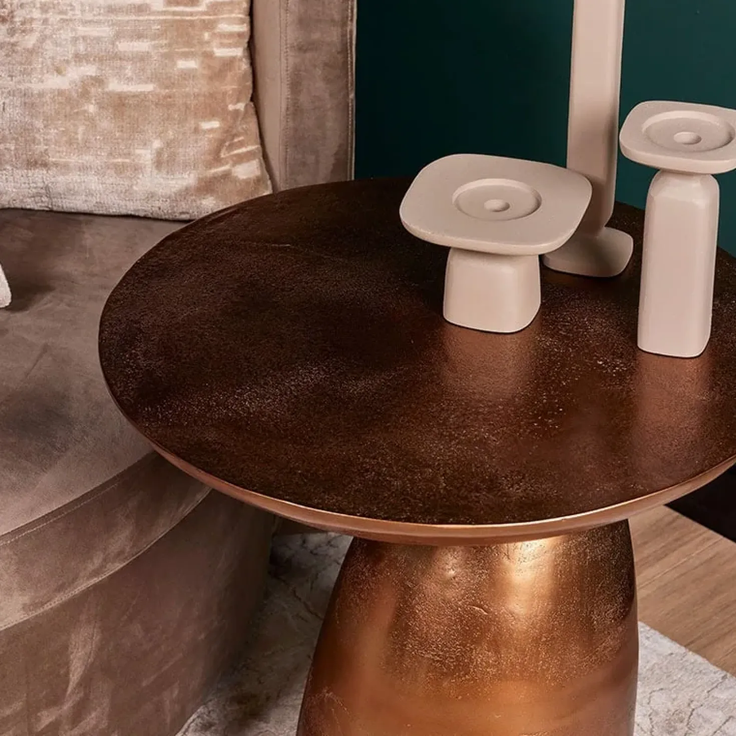 Jafah bijzettafel koper/goud
