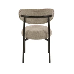 Jaimy Eetkamerstoel Boucle zand-bruin