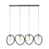 Jane 4-lichts Hanglamp Artic zwart