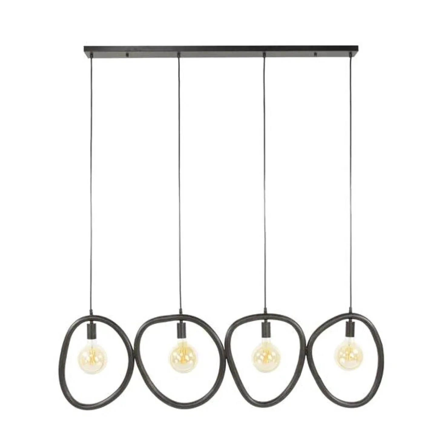 Jane 4-lichts Hanglamp Artic zwart