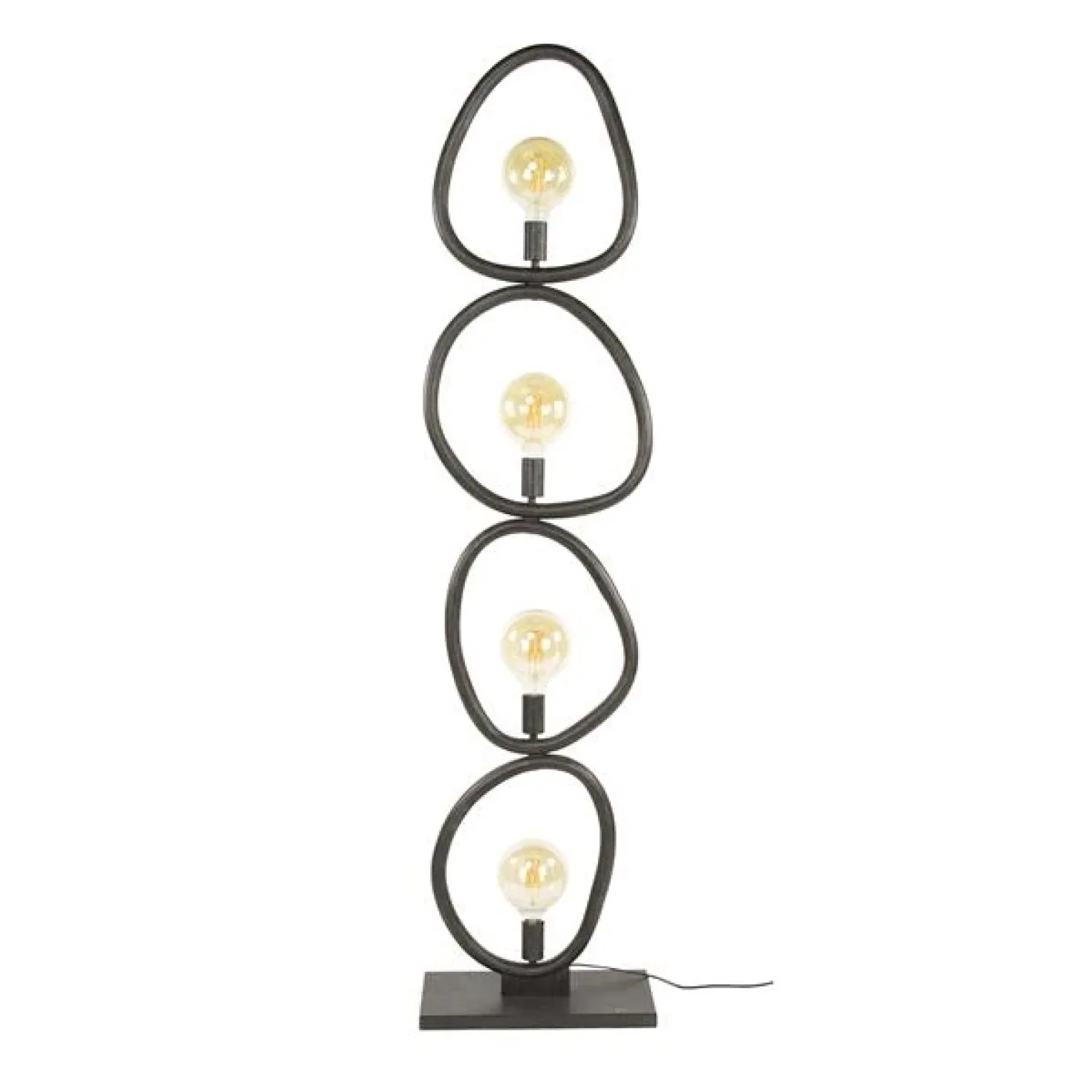 Jane 4-lichts Vloerlamp Artic zwart